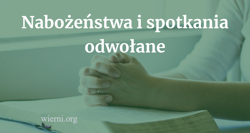 Nabożeństwa odwołane